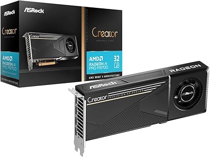 Mejor GPU para IA Local 2026: Top 7 (Blackwell vs AMD) ASRock AI Pro R9700 Creator 32GB para multi GPU IA