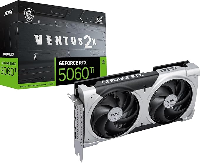 Mejor GPU para IA Local 2026: Top 7 (Blackwell vs AMD) MSI GeForce RTX 5060 Ti 8GB Ventus entry level GPU