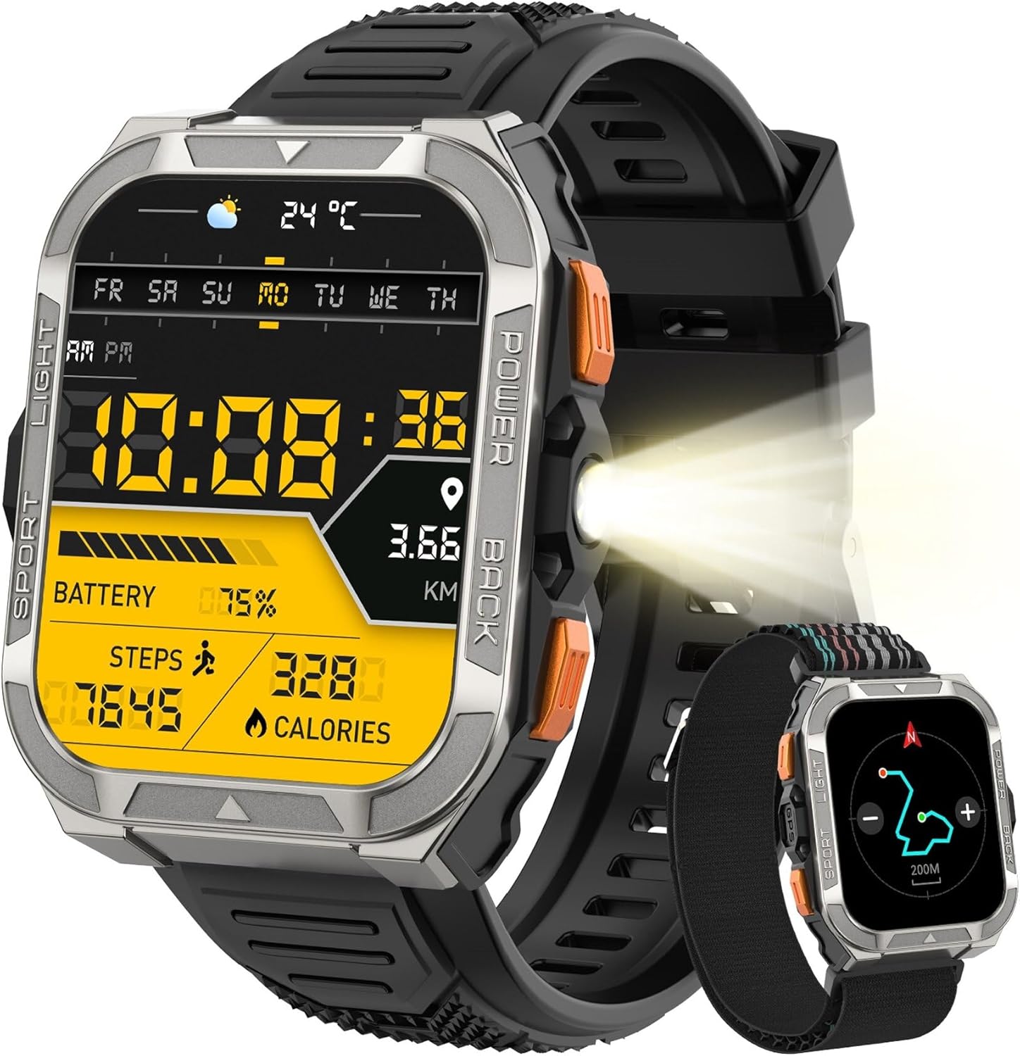 Blackview W80 Pro, smartwatch militar con GPS y batería de 900 mAh