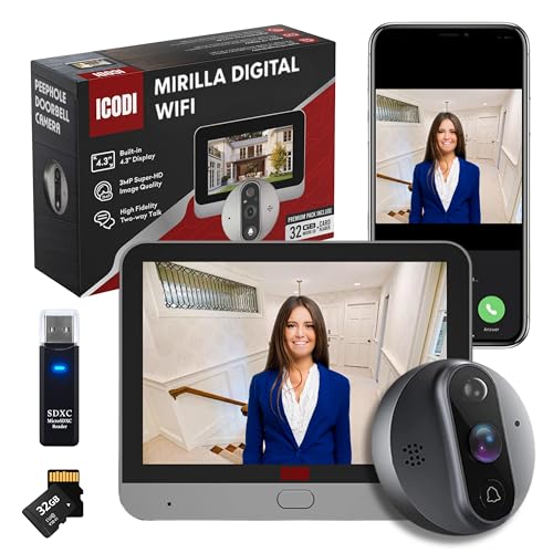 ICODI, mirilla digital wifi con microSD sin cuotas
