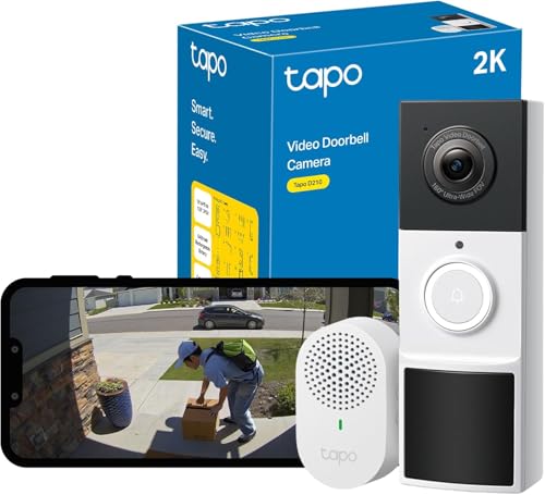 Mejores Videoporteros WiFi 2026: Piso o Chalet (desde 65€) TP-Link Tapo D210 timbre con camara 2K a bateria