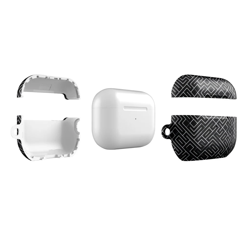 Funda premium para AirPods, diseño Laberinto en AirPods Pro (2.ª generación): plana