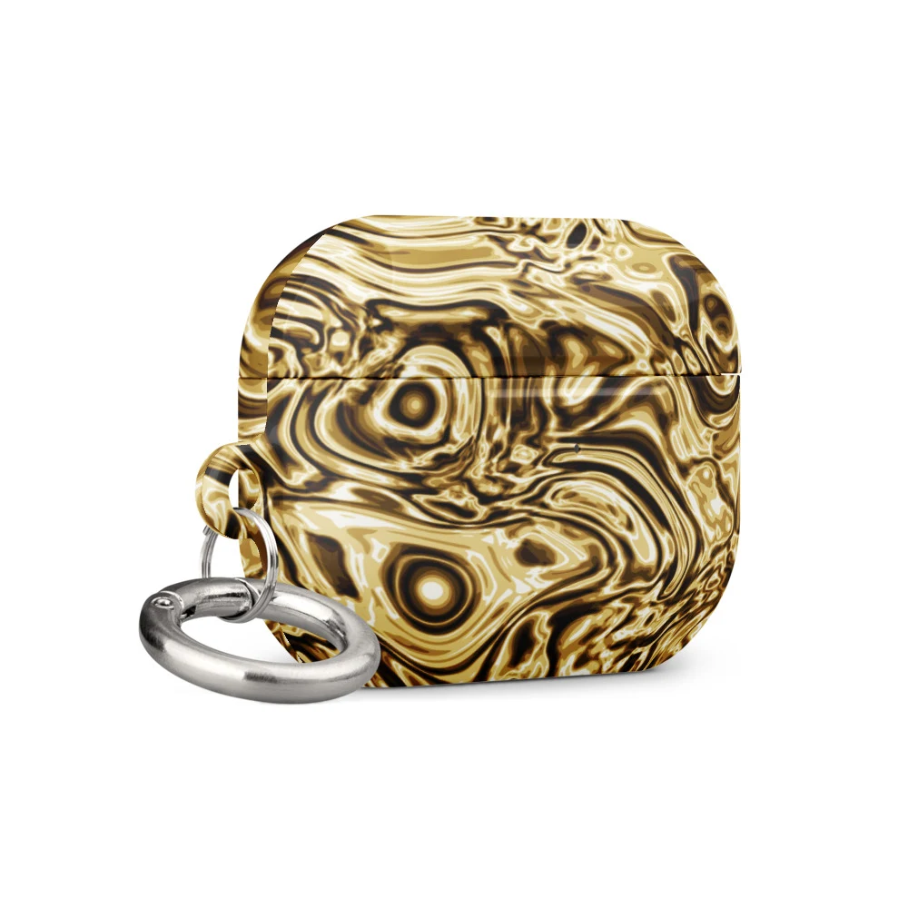 Funda premium para AirPods, diseño Oro en AirPods Pro (2.ª generación): plana