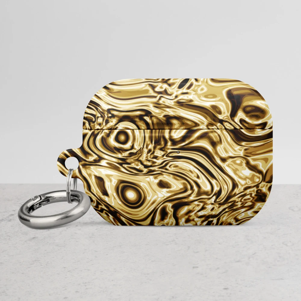 Funda premium para AirPods, diseño Oro en AirPods Pro (2.ª generación): ambiente