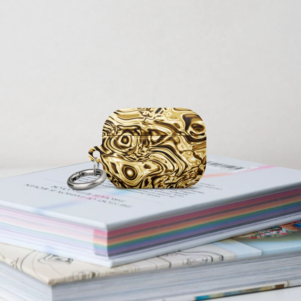 Funda premium para AirPods, diseño Oro en AirPods Pro (2.ª generación): ambiente