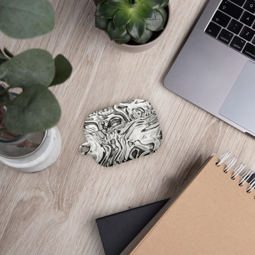 Funda premium para AirPods, diseño Oro blanco en AirPods Pro (2.ª generación): ambiente