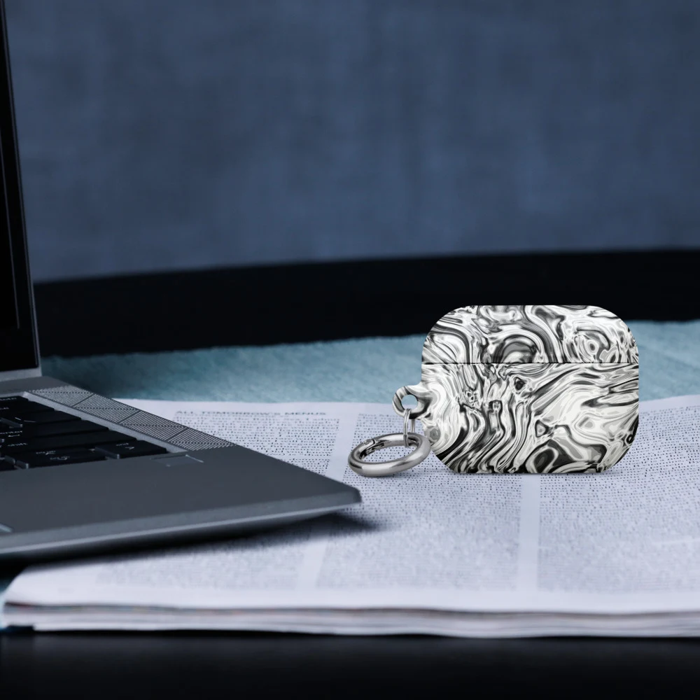 Funda premium para AirPods, diseño Oro blanco en AirPods Pro (2.ª generación): ambiente