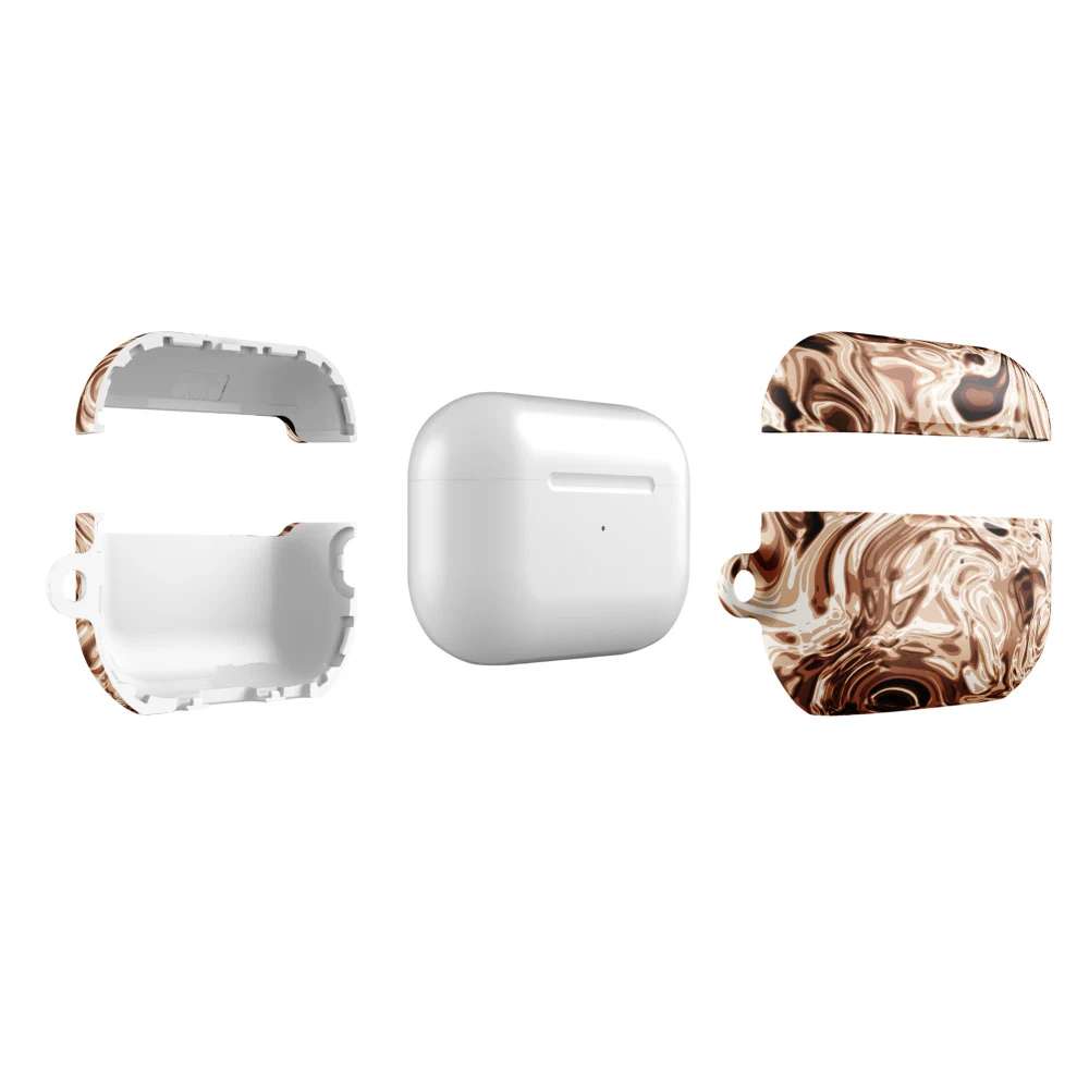 Funda premium para AirPods, diseño Oro rosa en AirPods Pro (2.ª generación): plana
