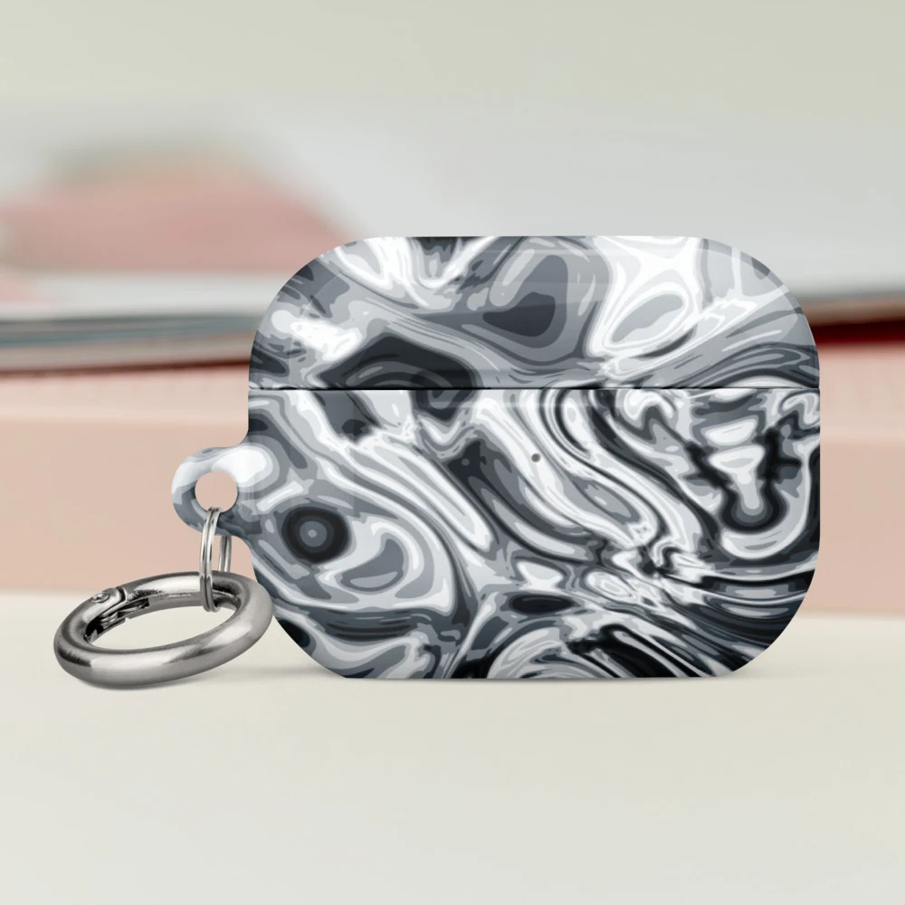 Funda premium para AirPods, diseño Plata en AirPods Pro (2.ª generación): ambiente