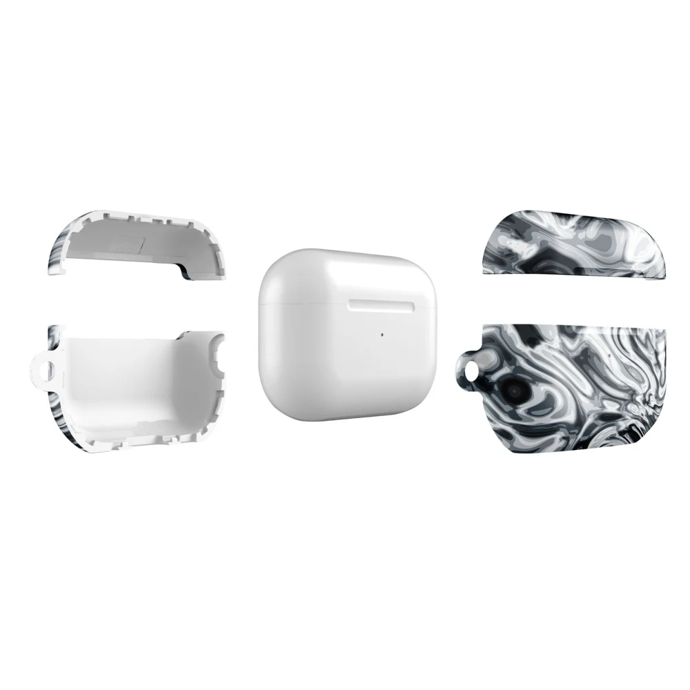 Funda premium para AirPods, diseño Plata en AirPods Pro (2.ª generación): plana