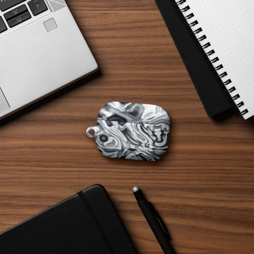 Funda premium para AirPods, diseño Plata en AirPods Pro (2.ª generación): ambiente