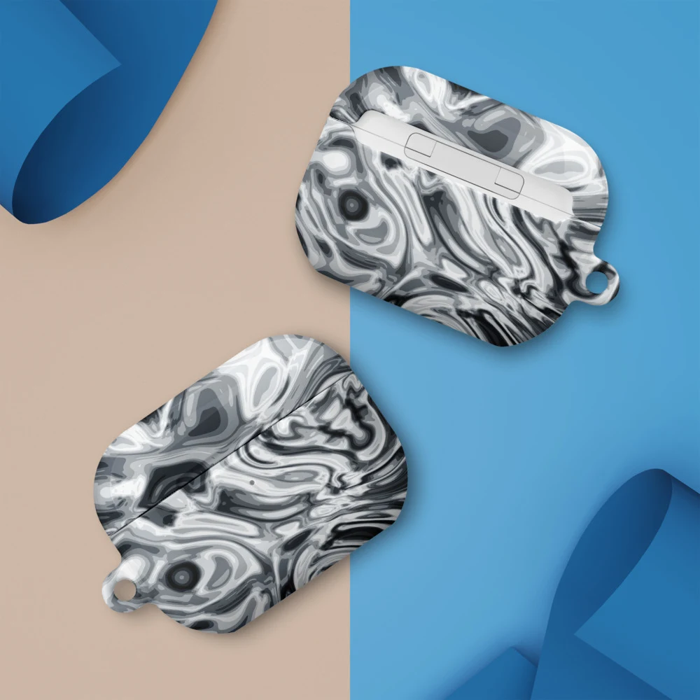 Funda premium para AirPods, diseño Plata en AirPods Pro (2.ª generación): ambiente