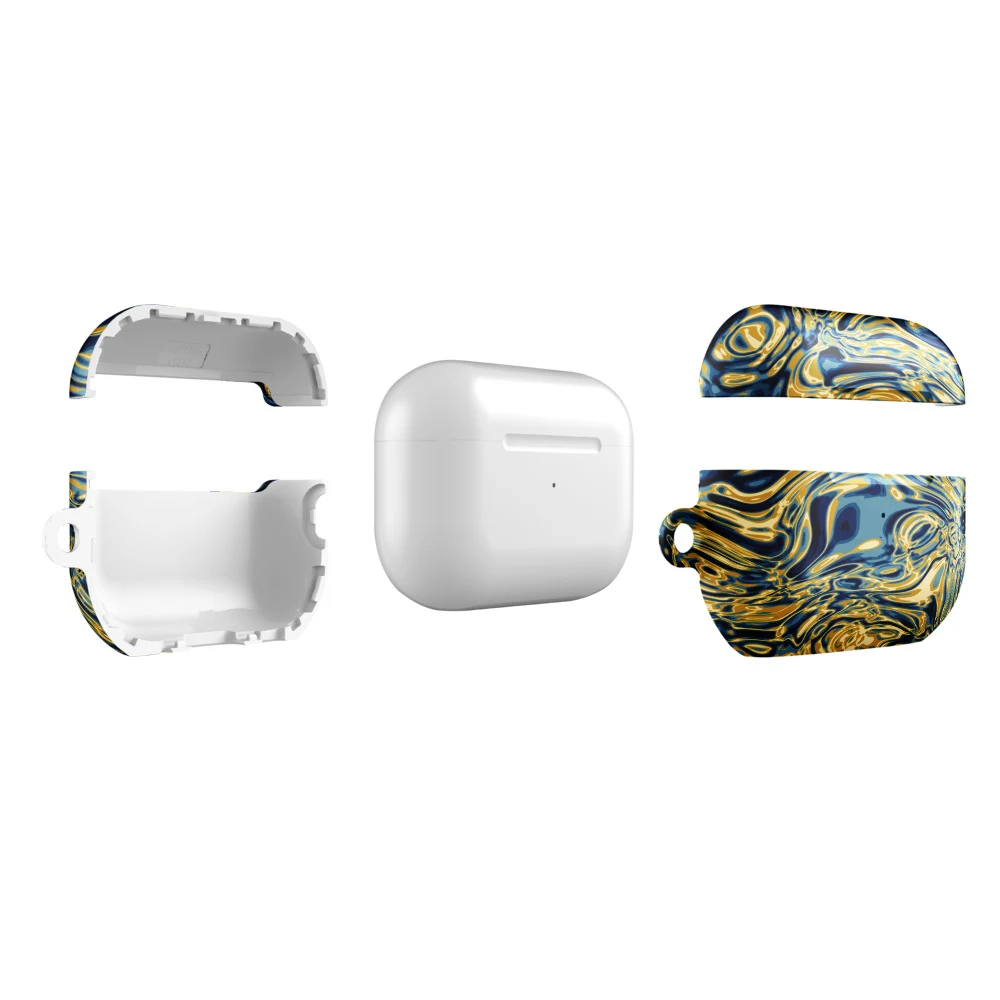 Funda premium para AirPods, diseño Titanio en AirPods Pro (2.ª generación): plana