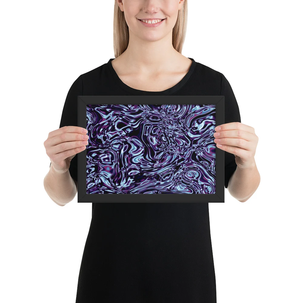 Cuadro enmarcado premium, diseño Cobalto en 30 × 21 cm: 17815