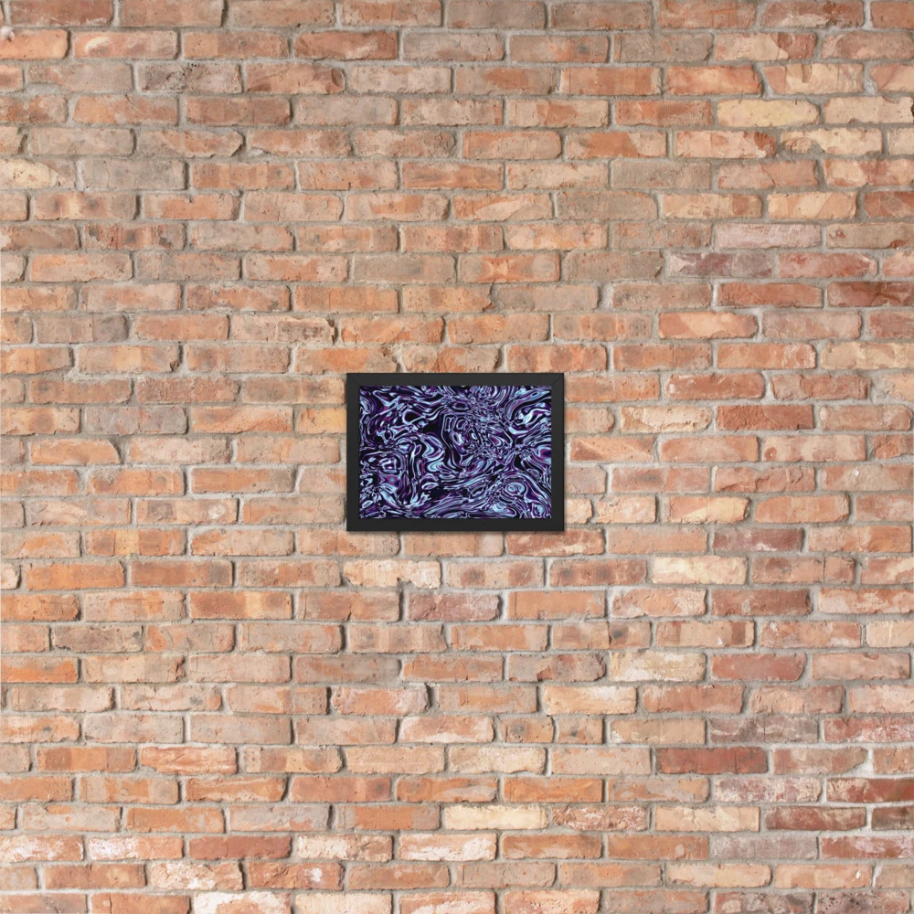 Cuadro enmarcado premium, diseño Cobalto en 30 × 21 cm: 17859