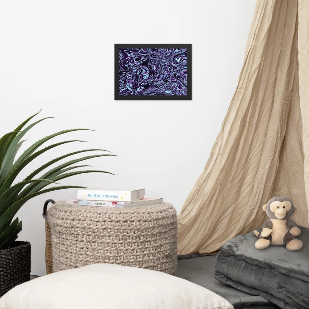 Cuadro enmarcado premium, diseño Cobalto en 30 × 21 cm: 17893