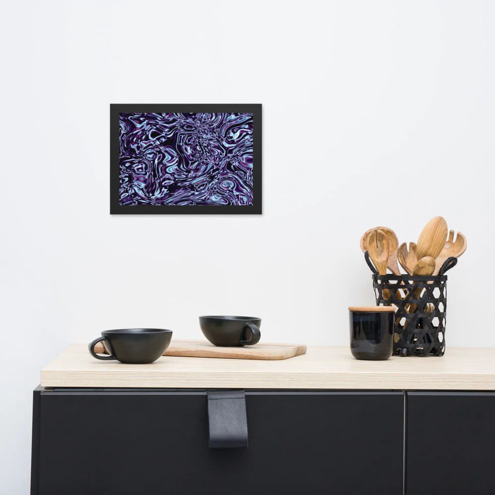 Cuadro enmarcado premium, diseño Cobalto en 30 × 21 cm: 17901