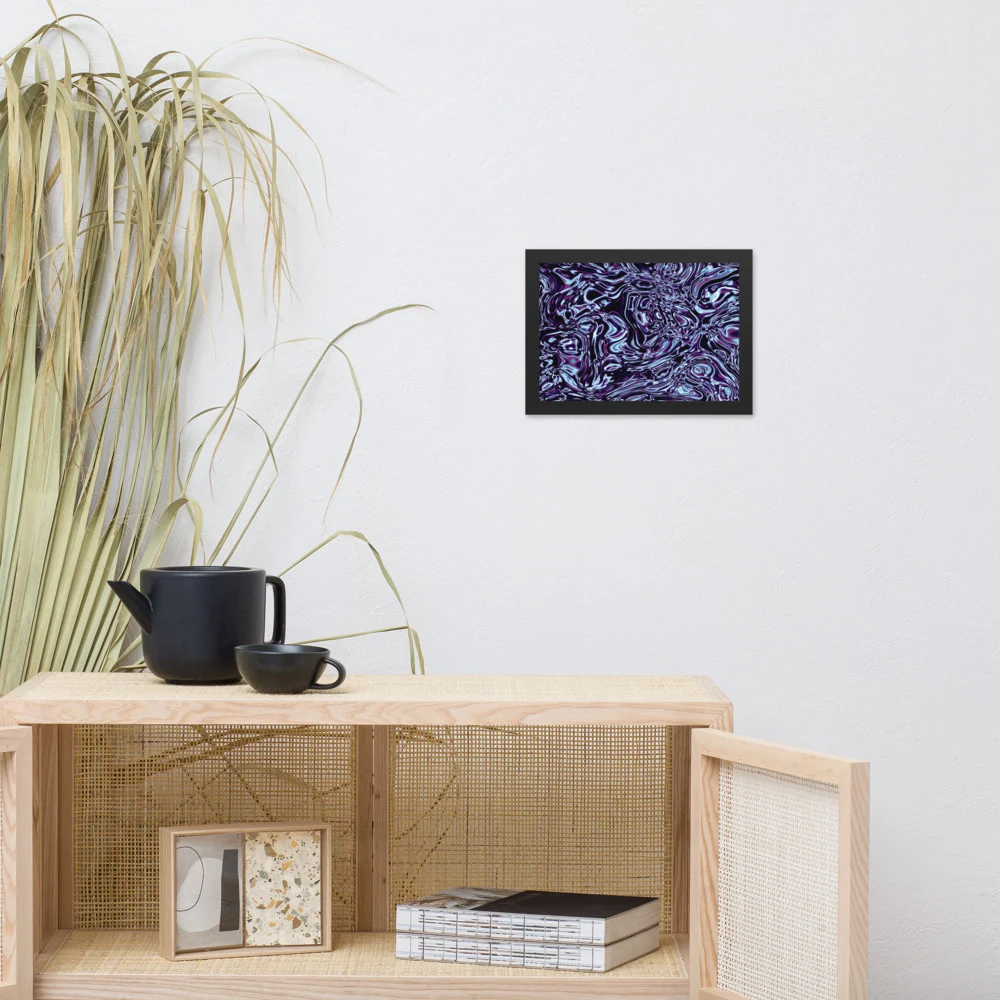 Cuadro enmarcado premium, diseño Cobalto en 30 × 21 cm: 17909