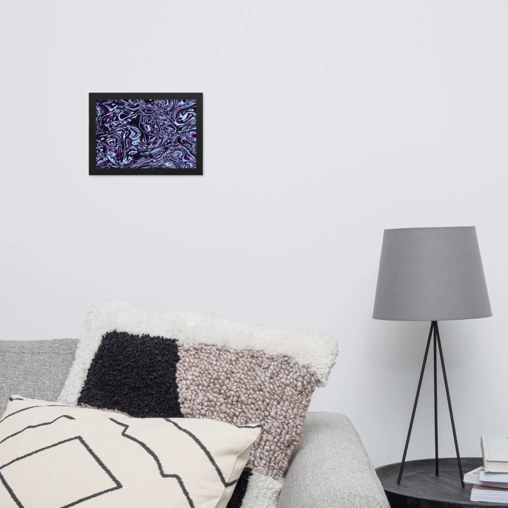 Cuadro enmarcado premium, diseño Cobalto en 30 × 21 cm: 17917