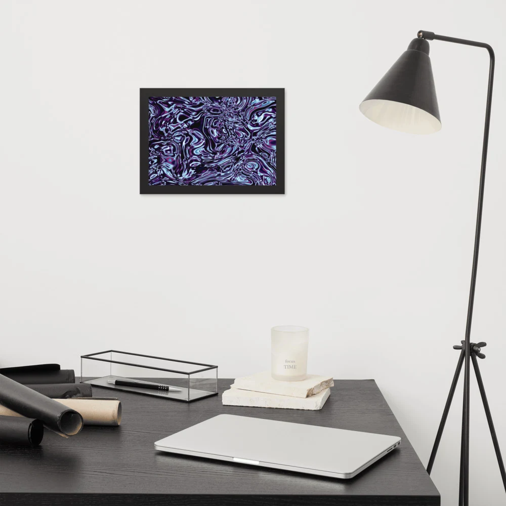 Cuadro enmarcado premium, diseño Cobalto en 30 × 21 cm: 17925