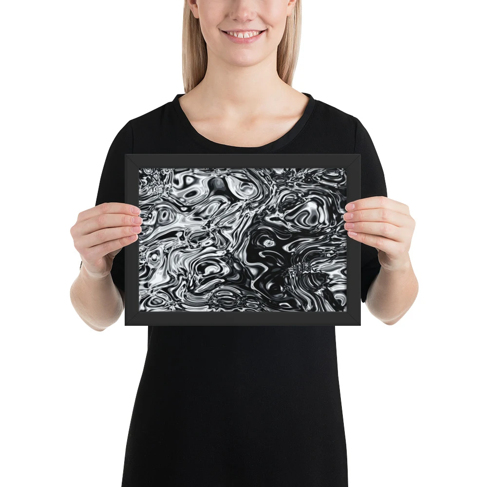 Cuadro enmarcado premium, diseño Damasco en 30 × 21 cm: 17815