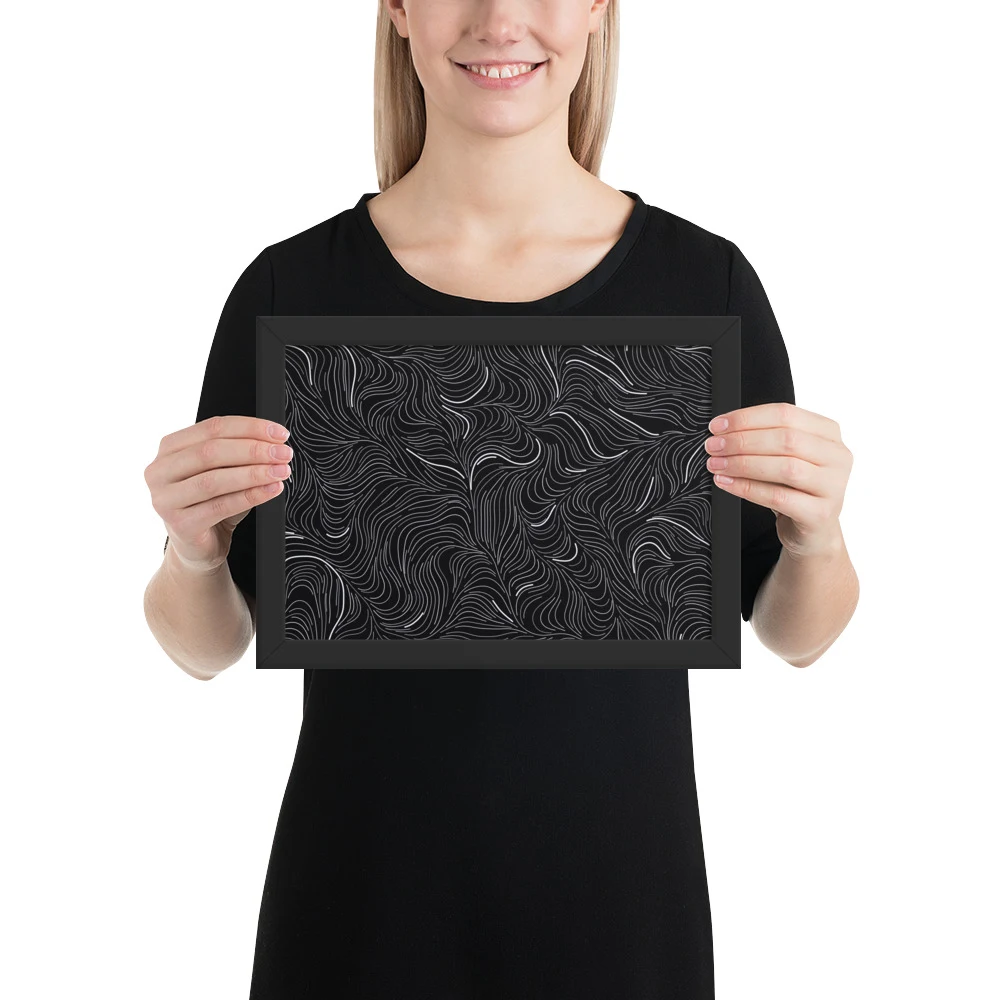 Cuadro enmarcado premium, diseño Flujo en 30 × 21 cm: 17815