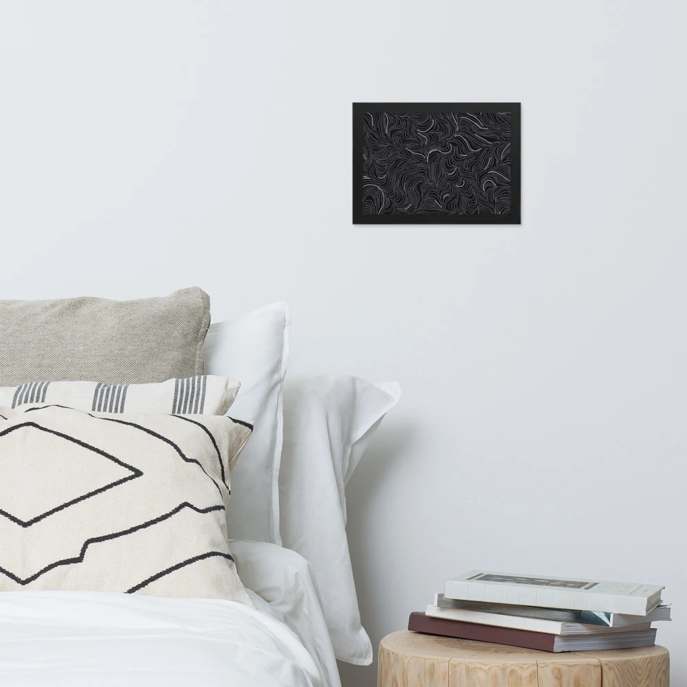 Cuadro enmarcado premium, diseño Flujo en 30 × 21 cm: 17885