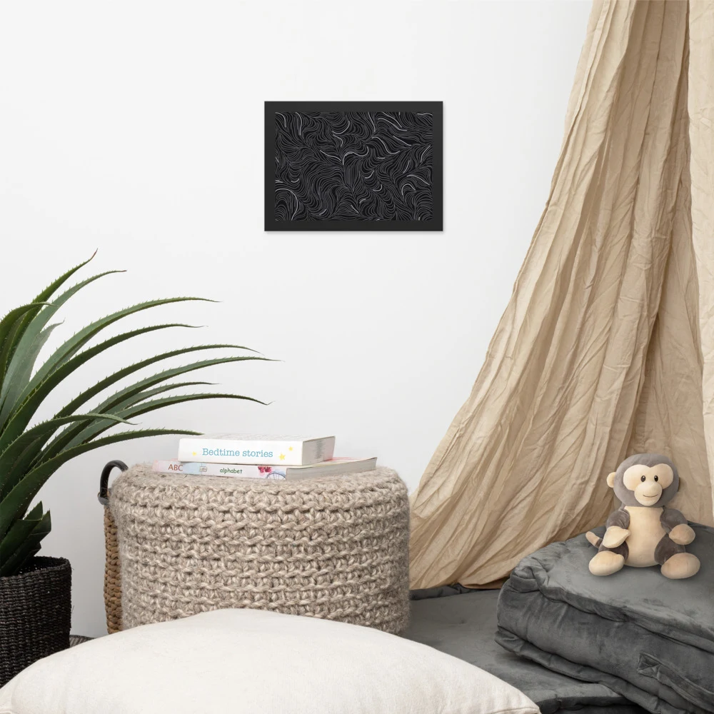 Cuadro enmarcado premium, diseño Flujo en 30 × 21 cm: 17893