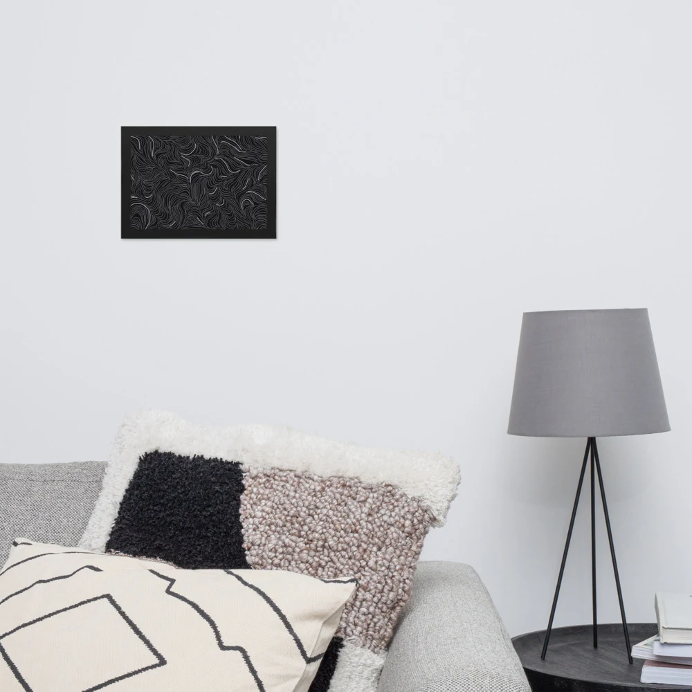 Cuadro enmarcado premium, diseño Flujo en 30 × 21 cm: 17917