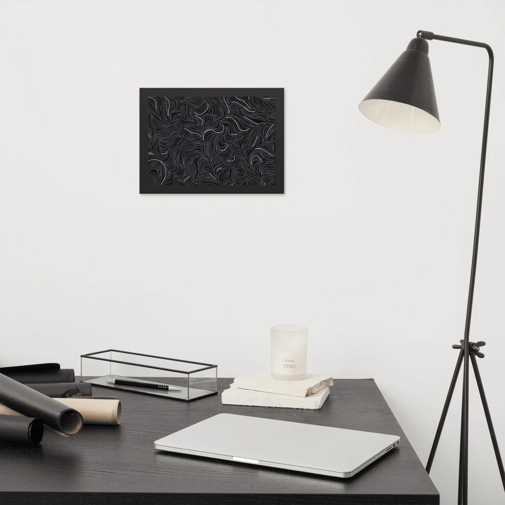 Cuadro enmarcado premium, diseño Flujo en 30 × 21 cm: 17925