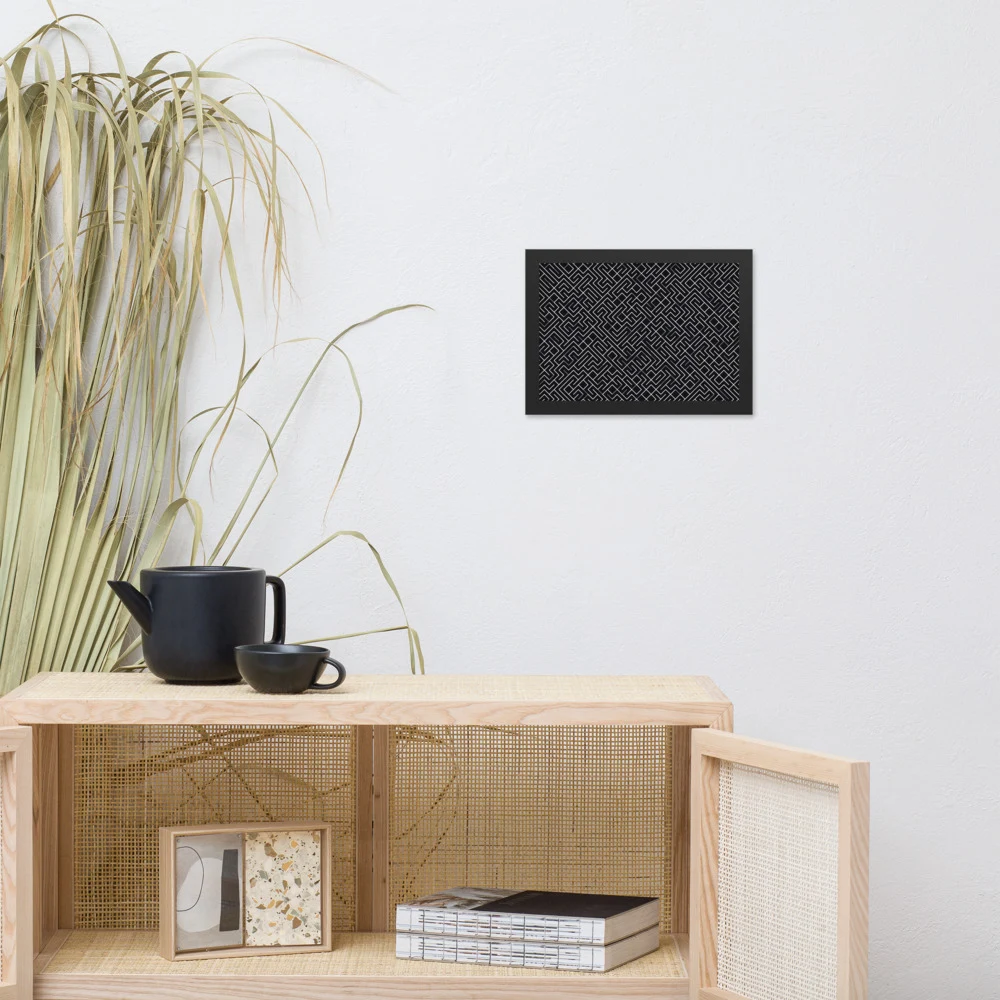 Cuadro enmarcado premium, diseño Laberinto en 30 × 21 cm: 17909