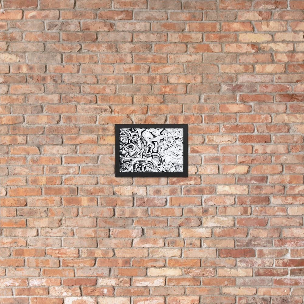 Cuadro enmarcado premium, diseño Metal líquido en 30 × 21 cm: ambiente