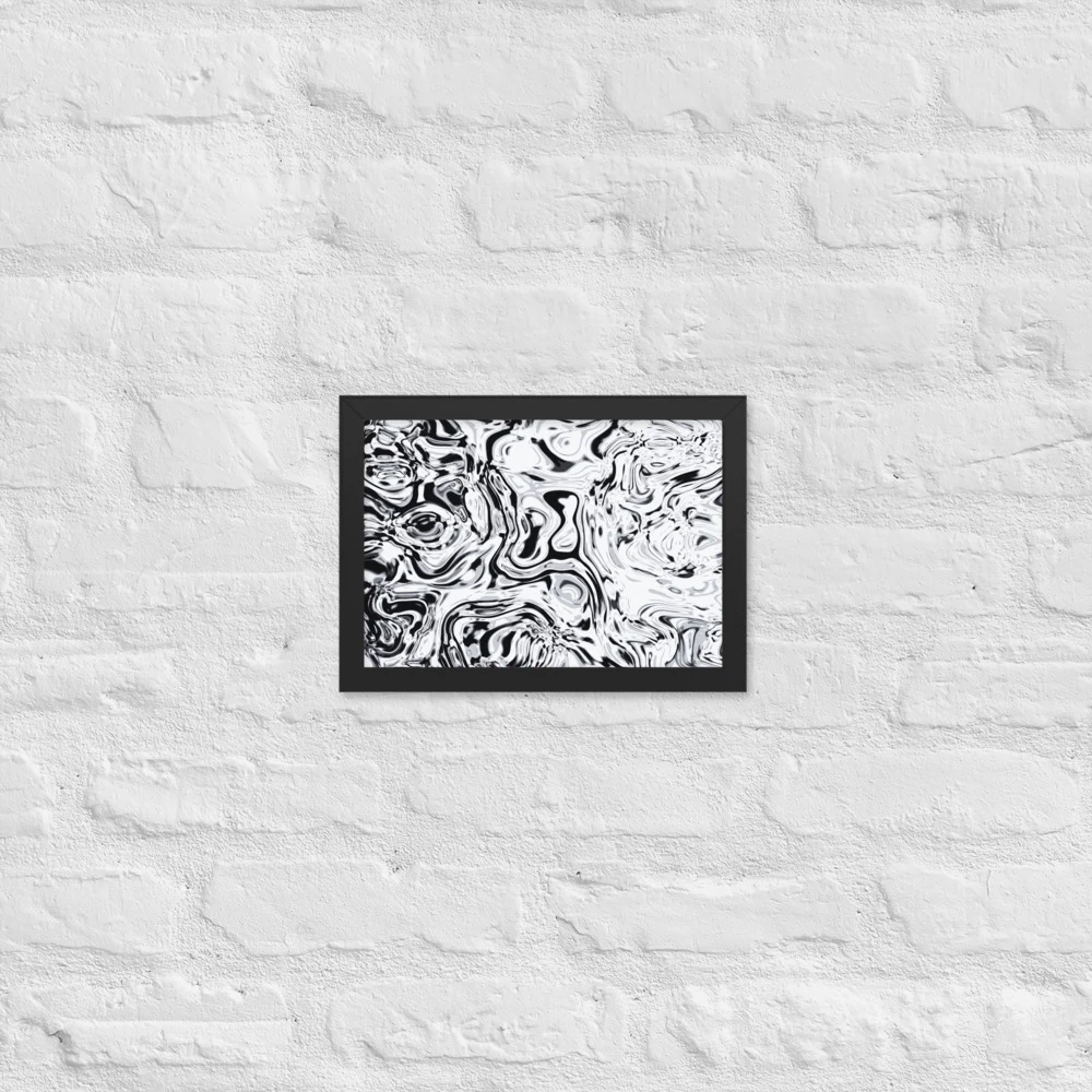 Cuadro enmarcado premium, diseño Metal líquido en 30 × 21 cm: ambiente