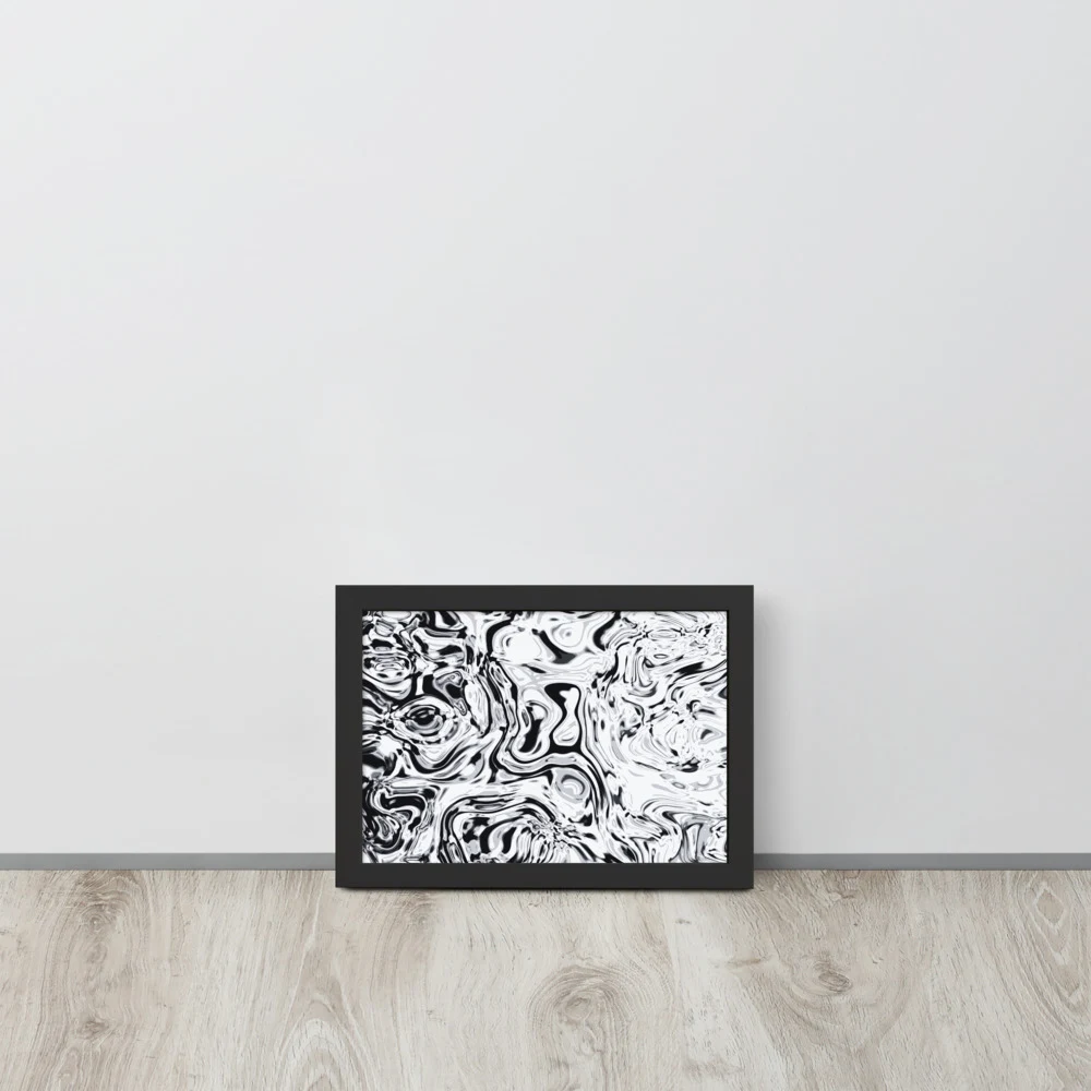 Cuadro enmarcado premium, diseño Metal líquido en 30 × 21 cm: ambiente