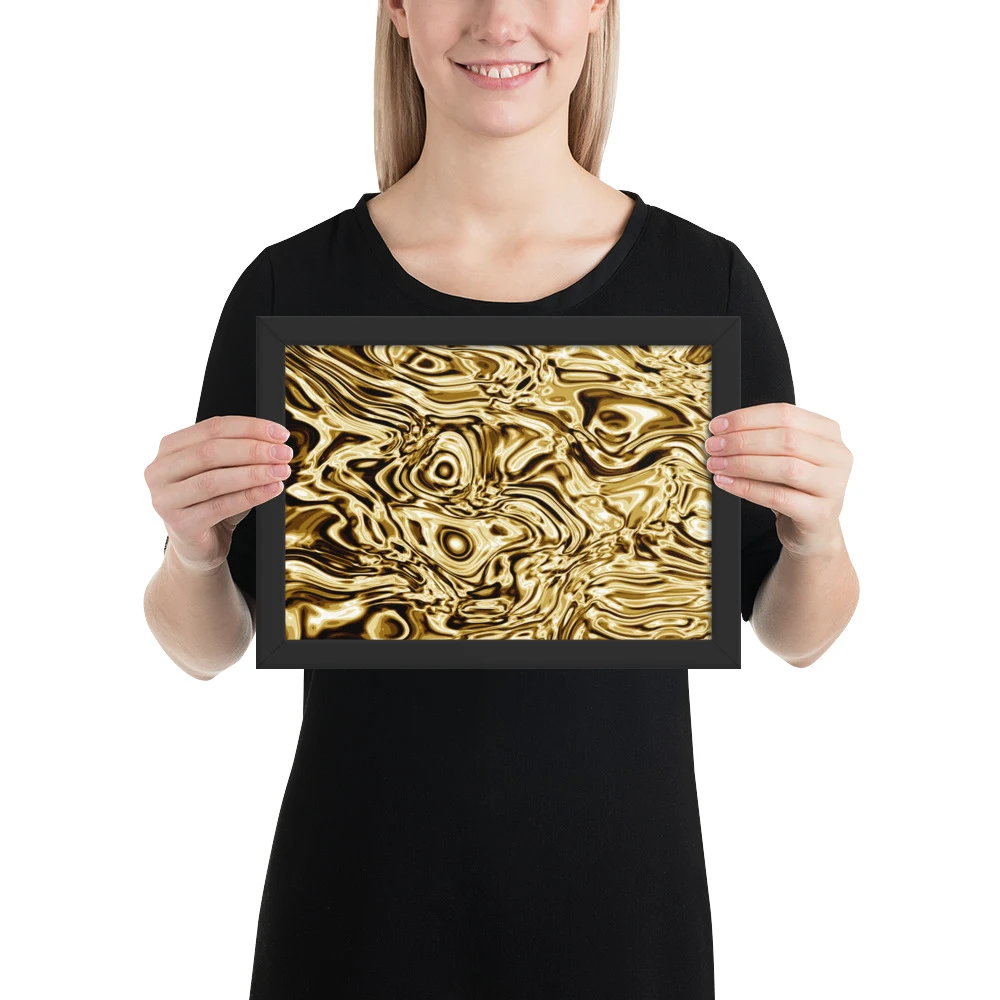 Cuadro enmarcado premium, diseño Oro en 30 × 21 cm: 17815