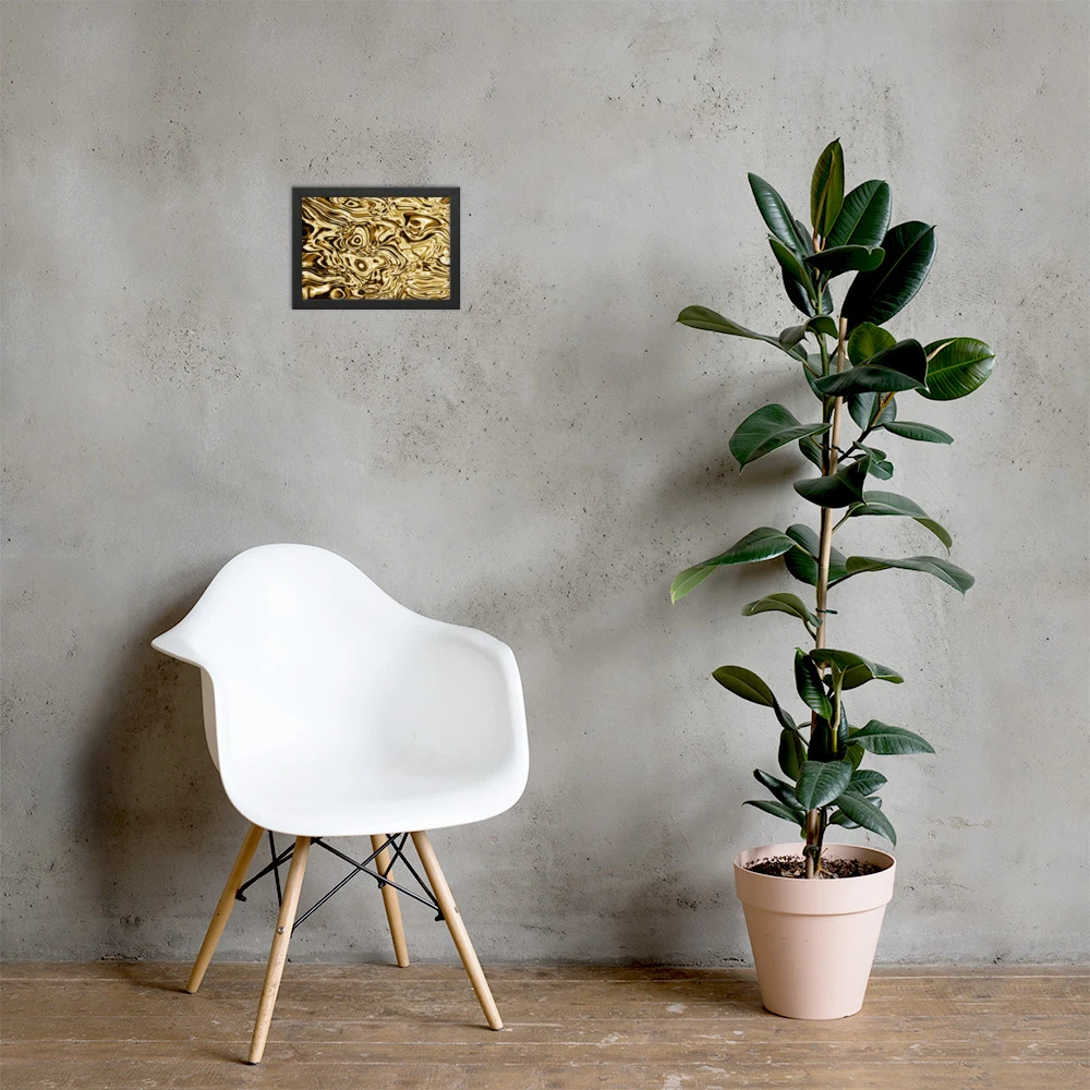 Cuadro enmarcado premium, diseño Oro en 30 × 21 cm: 17841