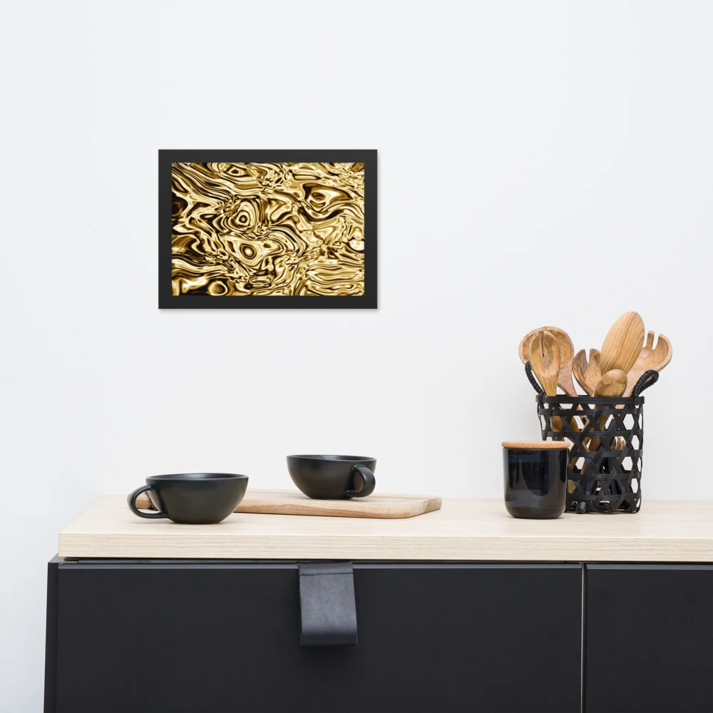 Cuadro enmarcado premium, diseño Oro en 30 × 21 cm: 17901