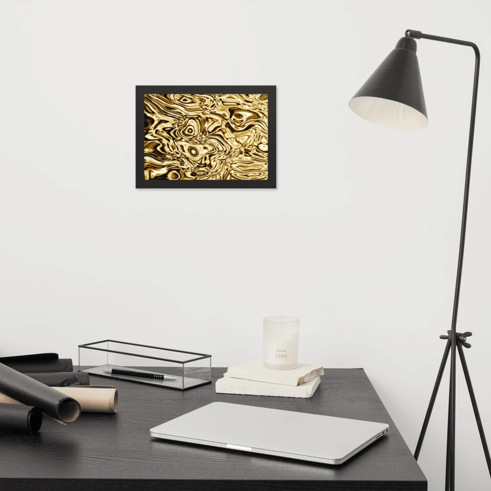 Cuadro enmarcado premium, diseño Oro en 30 × 21 cm: 17925
