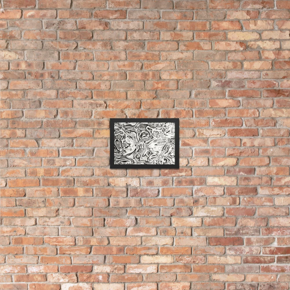 Cuadro enmarcado premium, diseño Oro blanco en 30 × 21 cm: 17859