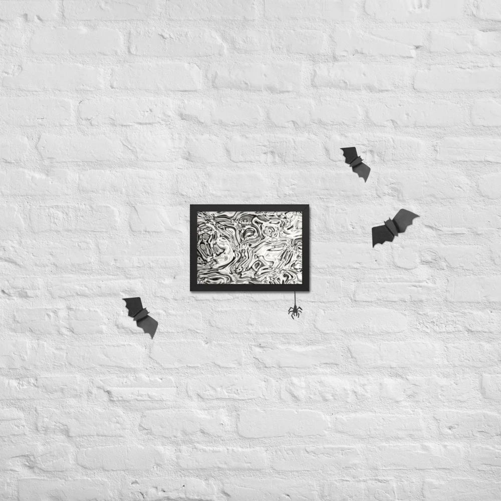 Cuadro enmarcado premium, diseño Oro blanco en 30 × 21 cm: 17861