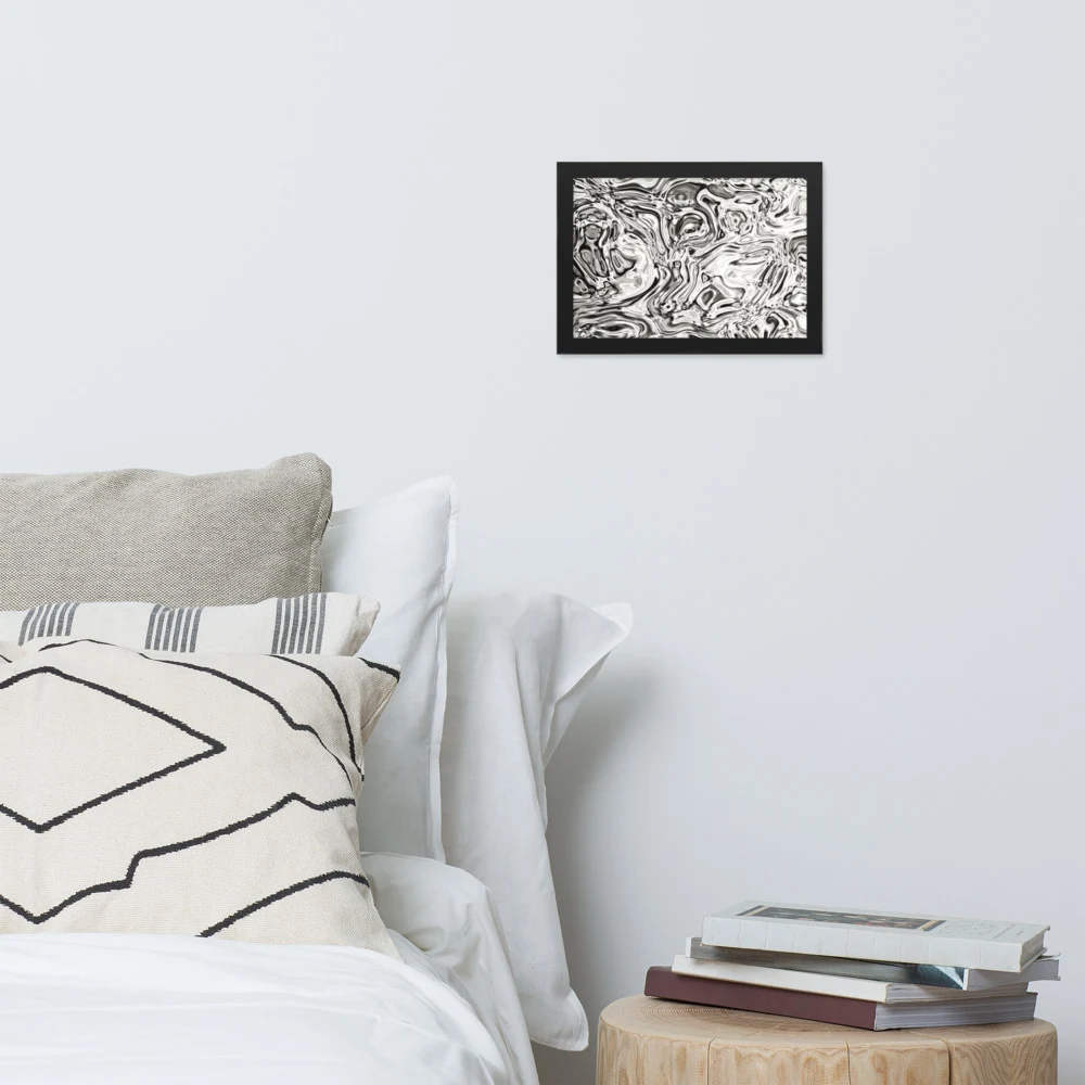 Cuadro enmarcado premium, diseño Oro blanco en 30 × 21 cm: 17885
