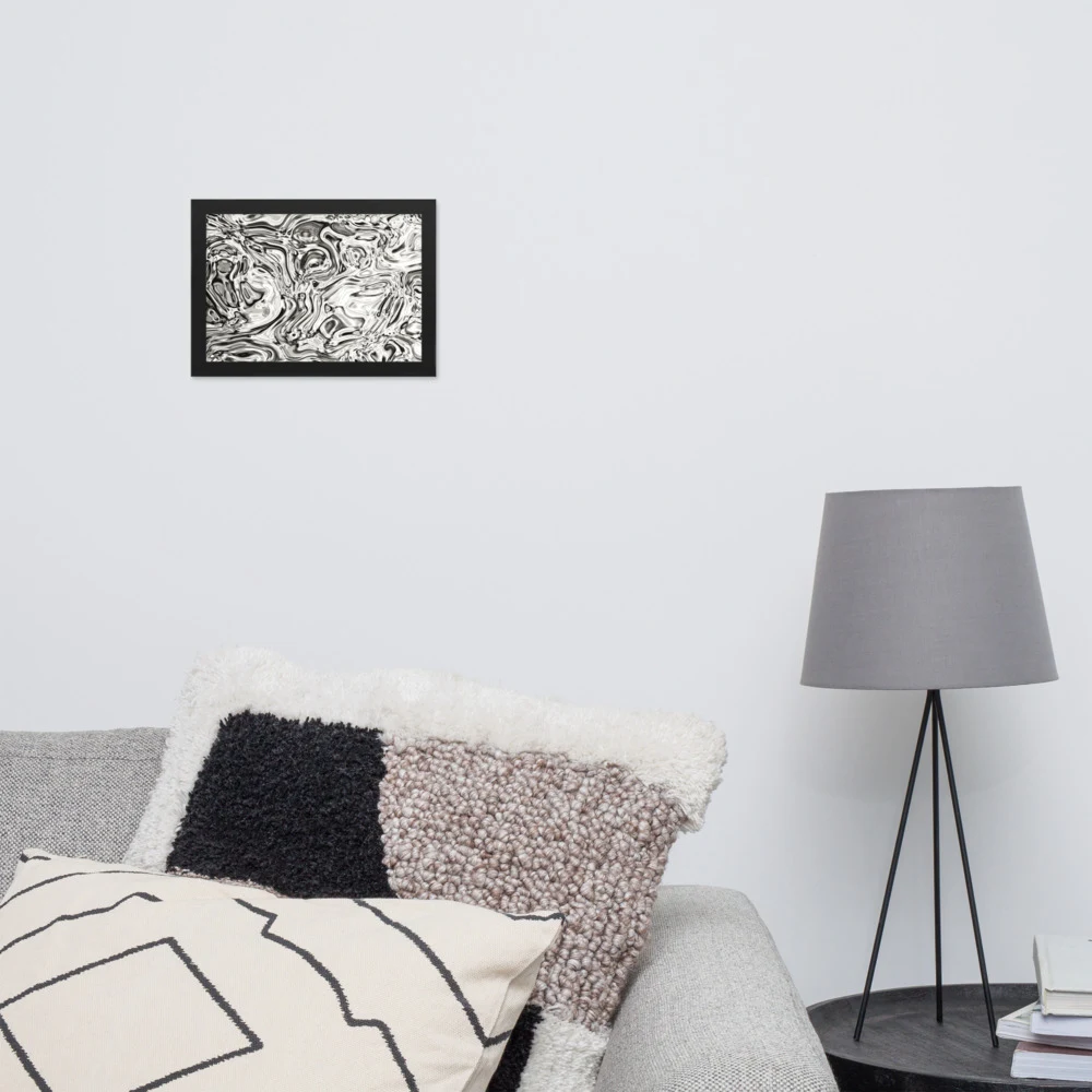 Cuadro enmarcado premium, diseño Oro blanco en 30 × 21 cm: 17917