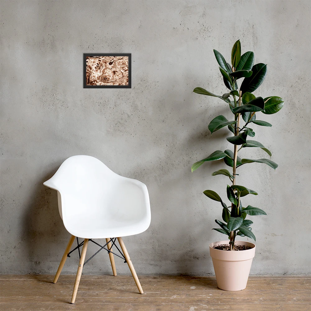 Cuadro enmarcado premium, diseño Oro rosa en 30 × 21 cm: 17841