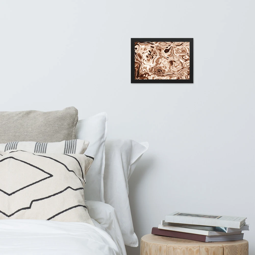 Cuadro enmarcado premium, diseño Oro rosa en 30 × 21 cm: 17885