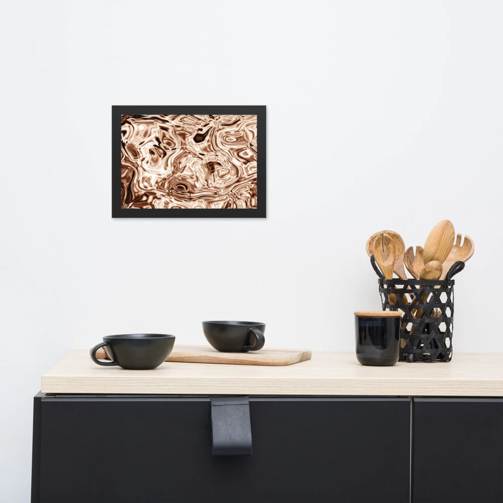 Cuadro enmarcado premium, diseño Oro rosa en 30 × 21 cm: 17901