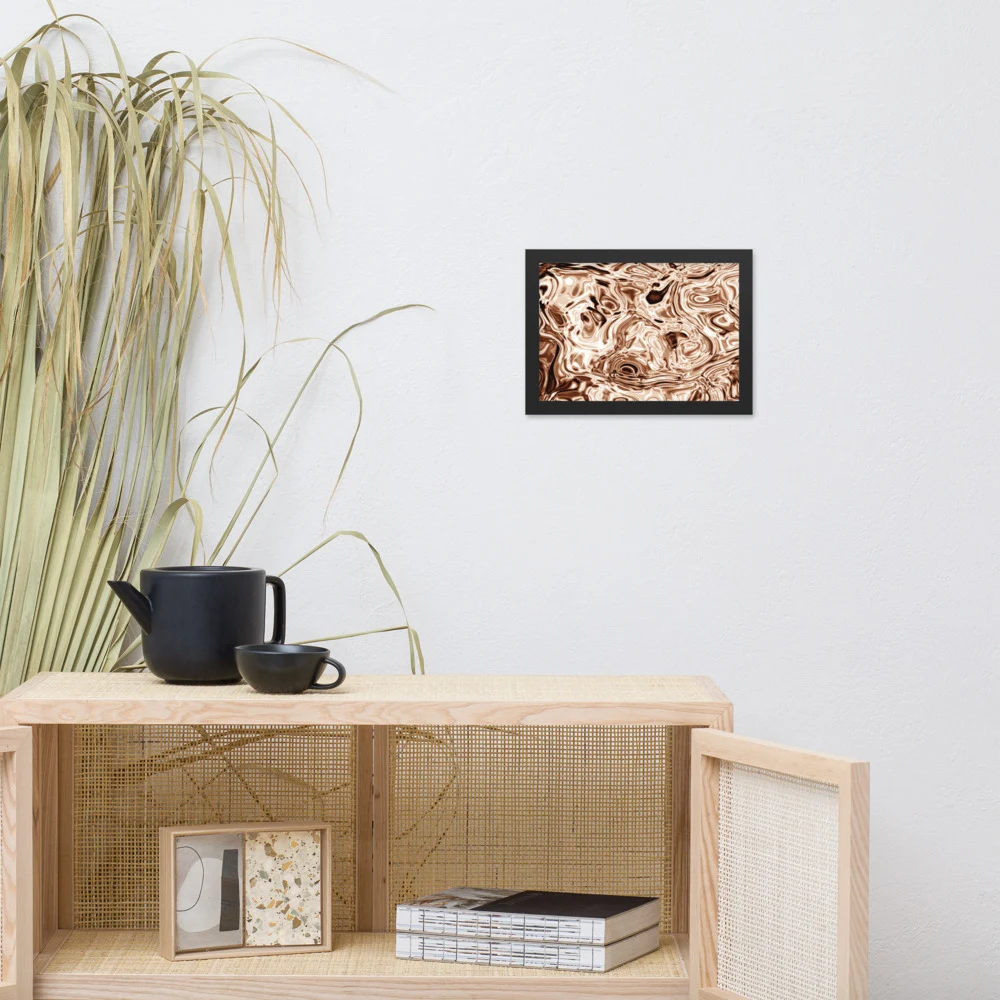 Cuadro enmarcado premium, diseño Oro rosa en 30 × 21 cm: 17909