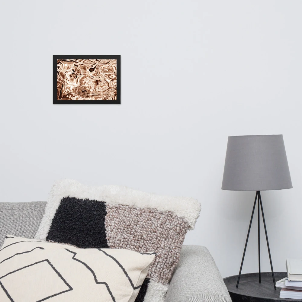Cuadro enmarcado premium, diseño Oro rosa en 30 × 21 cm: 17917