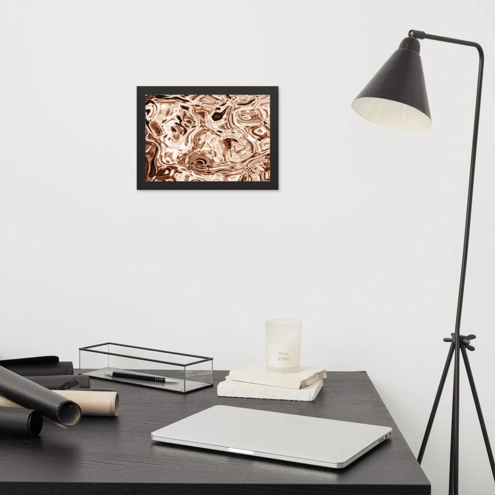 Cuadro enmarcado premium, diseño Oro rosa en 30 × 21 cm: 17925