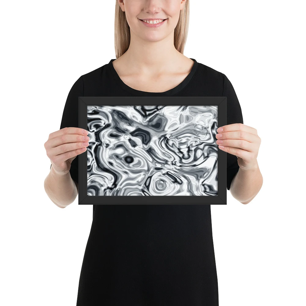 Cuadro enmarcado premium, diseño Plata en 30 × 21 cm: 17815