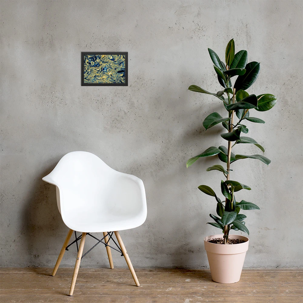 Cuadro enmarcado premium, diseño Titanio en 30 × 21 cm: 17841